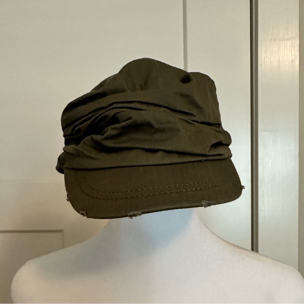 Rouched hat from boutique OS Army Green💚Adjustable sizing in the back